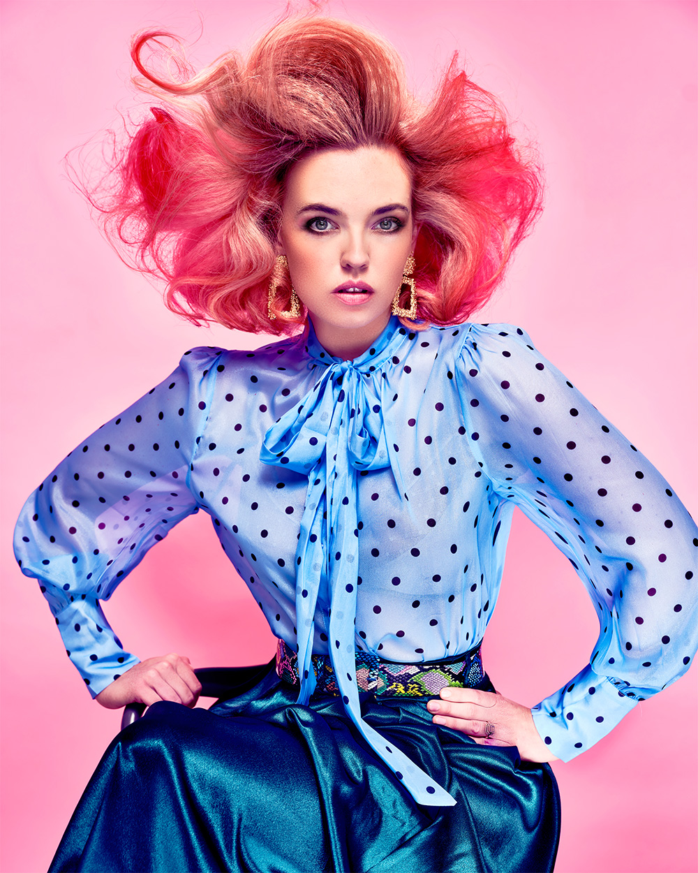 Pink Brushed Out Curls - Fergal Doyle - BHA North Eastern Hairdresser of the Year 2026 Finalist Collection